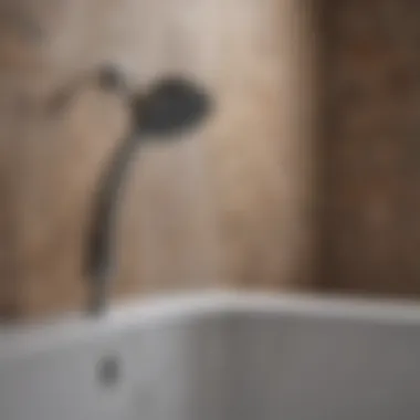 Elegant shower head mounted on a luxurious bath tap