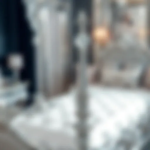 The Elegance of Silver and Crystal Elegant silver bedroom set with crystal accents enhancing aesthetic appeal