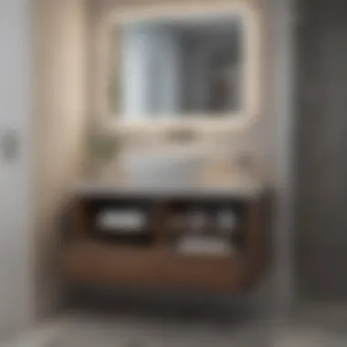 Smart Storage Solutions Smart storage solutions in a compact bathroom