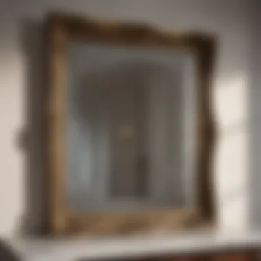 Enhancing Aesthetics with Reflective Surfaces Close-up of a decorative mirror reflecting ambient light
