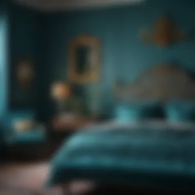 Eclectic Decor Elements in a Teal Bedroom Scheme Eclectic decor elements complementing a teal bedroom scheme