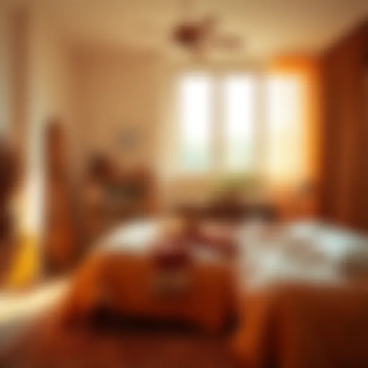 Warm lighting enhancing brown decor