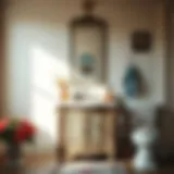 Charming cottage vanity with rustic elements