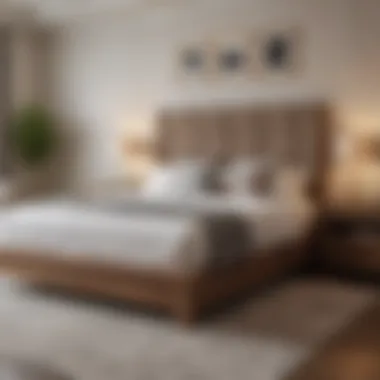 Close-up of bed arrangement emphasizing space optimization