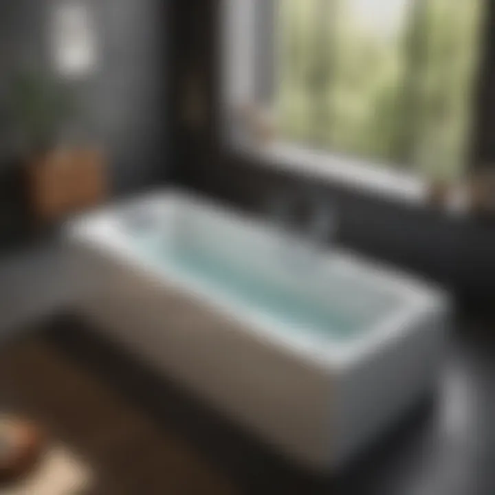 Stylish whirlpool bathtub with advanced features