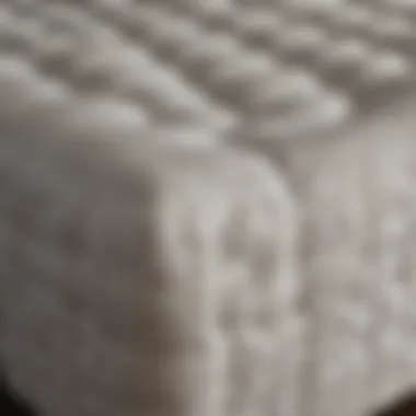 Detailed view of high-quality mattress materials