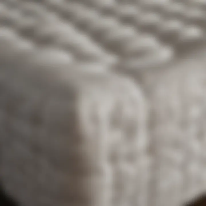 Detailed view of high-quality mattress materials