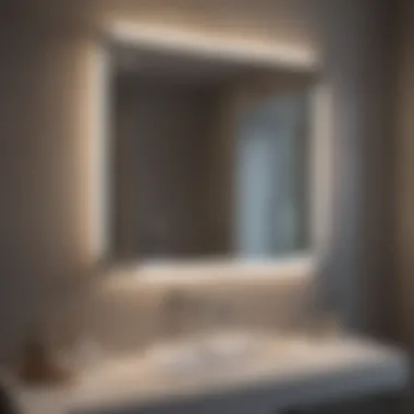 Adjustable lighting features of a modern bathroom mirror