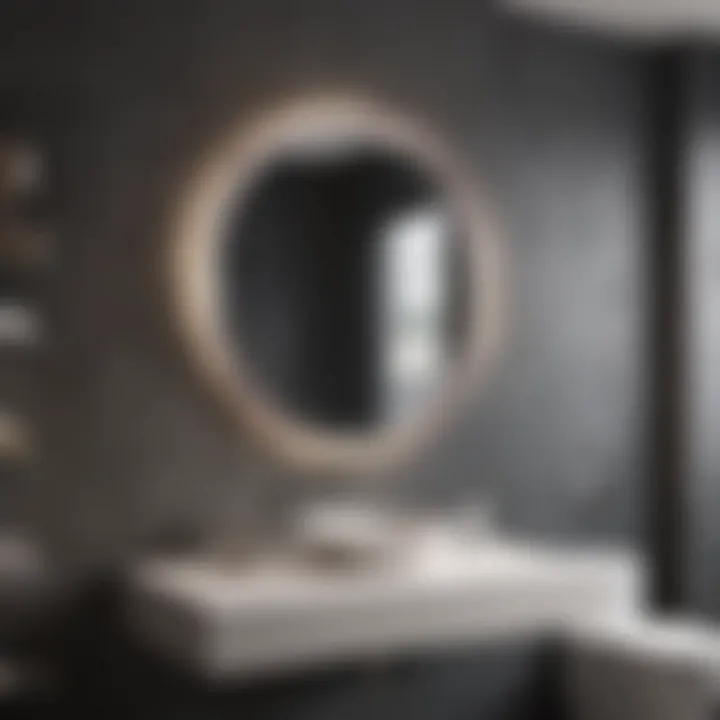 Stylish design of a smart LED bathroom mirror in a luxurious setting