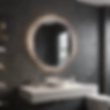 Stylish Design Enhancing Luxury Spaces Stylish design of a smart LED bathroom mirror in a luxurious setting