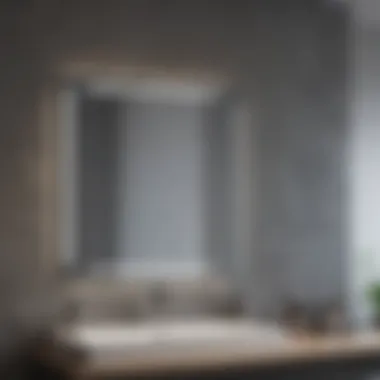 Sleek smart LED bathroom mirror with integrated technology