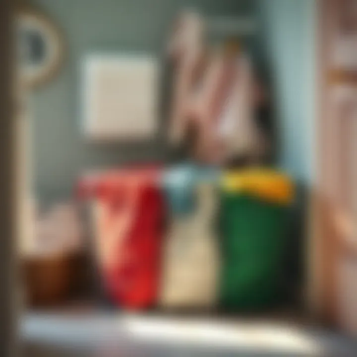 Efficient Sorting for Simplified Laundry Days Organized three-bag laundry basket sorted by color