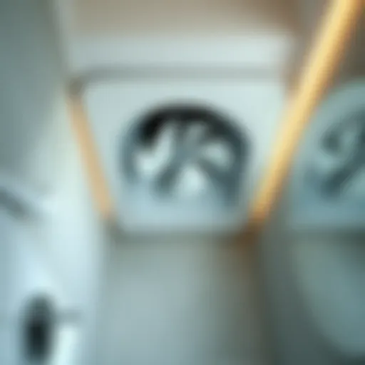 Powerful extractor fan installed in a modern bathroom