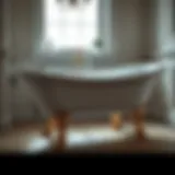 Elegant claw leg bathtub showcasing intricate details