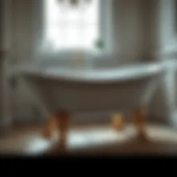 Elegant claw leg bathtub showcasing intricate details