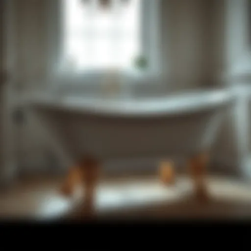Elegant claw leg bathtub showcasing intricate details