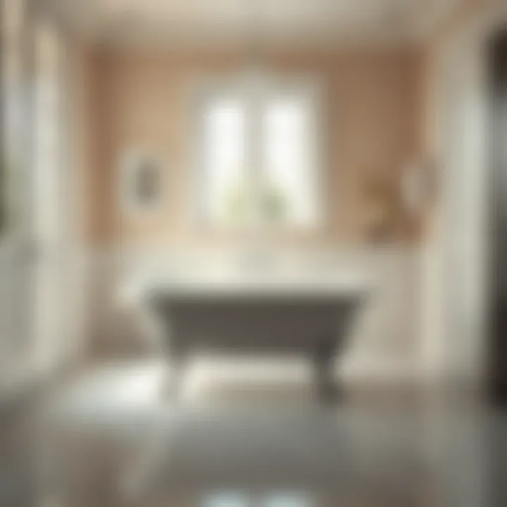 Blending Tradition with Modernity Modern bathroom featuring a claw leg bathtub as a centerpiece