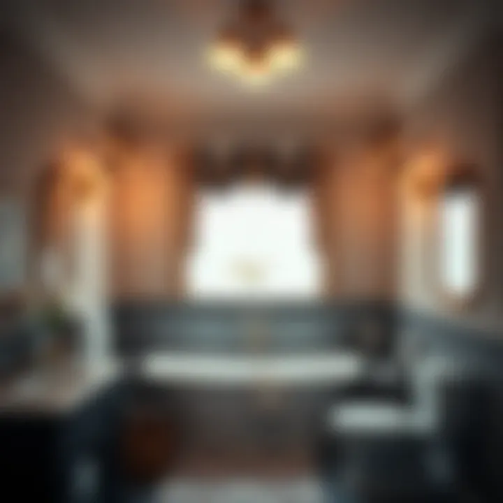 Strategic placement of daylight bulbs in a bathroom interior