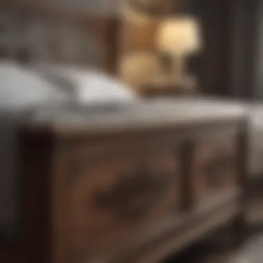 Close-up of discounted bedroom furniture tags