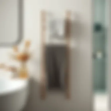 Sleek Freestanding Towel Rack for Space Saving Chic freestanding towel rack complementing modern decor