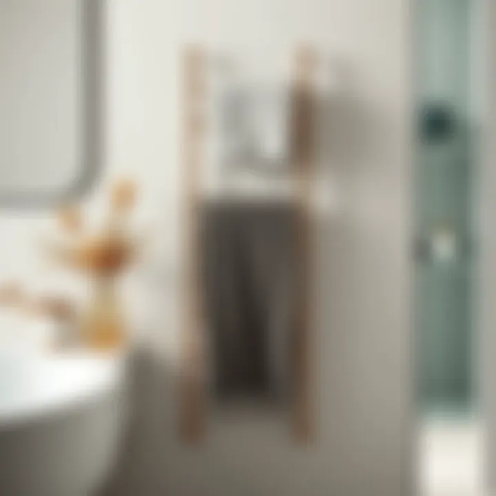 Sleek Freestanding Towel Rack for Space Saving Chic freestanding towel rack complementing modern decor