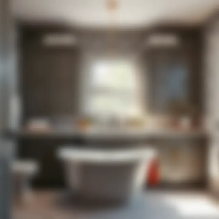 Finished bathroom cabinets showcasing a sleek, modern look