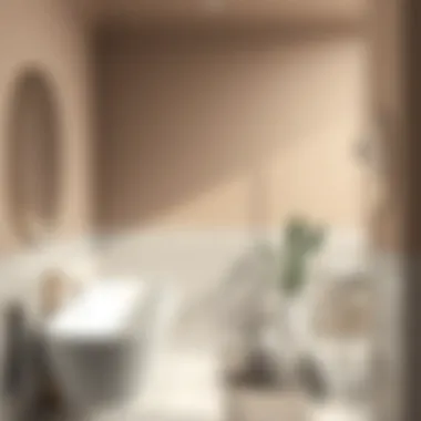 Soothing Bathroom Color Palette Soothing color palette and innovative fixtures in a contemporary bathroom