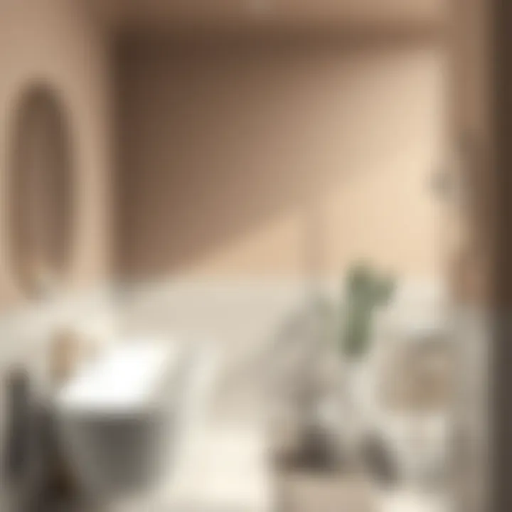 Soothing Bathroom Color Palette Soothing color palette and innovative fixtures in a contemporary bathroom