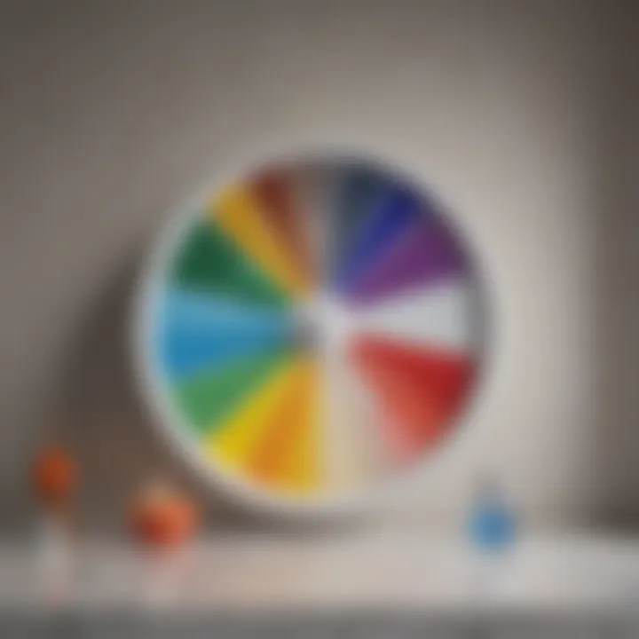 Color wheel showcasing various color combinations