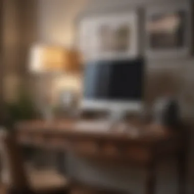 Stylish Desk Arrangement Stylish desk arrangement in a modern bedroom