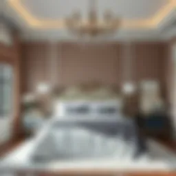 Elegant two-tone bedroom with calming colors