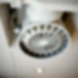 Detailed view of an exhaust duct system