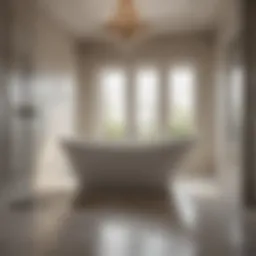 Elegant bathtub featuring a circulating heater