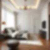 Modern bedroom layout visualization