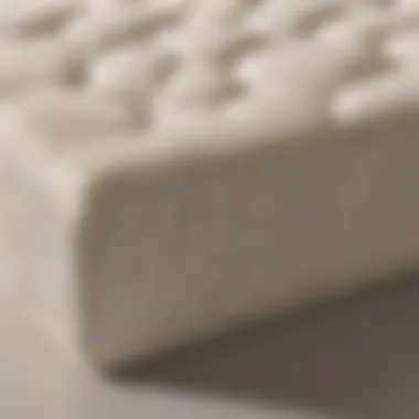 Close-up of high-quality memory foam material showcasing its structure