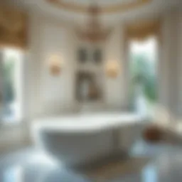 Elegant bathroom featuring a luxurious bathwrap