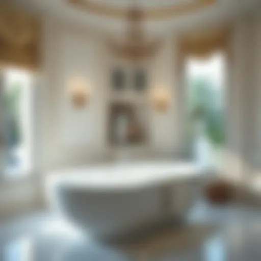 Elegant bathroom featuring a luxurious bathwrap