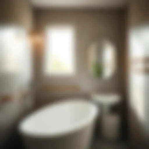 Stylish grab bars integrated into a modern bathroom design