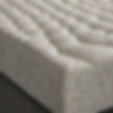 Close-up of memory foam mattress texture