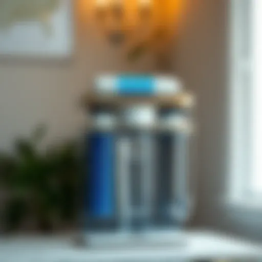 Detailed view of the Waterdrop reverse osmosis filtration system showcasing its key components