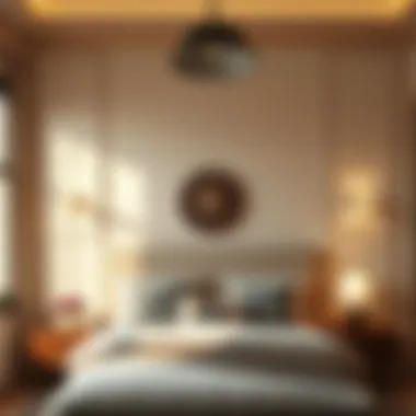 The Harmony of Light and Decor in Bedroom Design Well-lit bedroom showcasing the interplay of light and decor